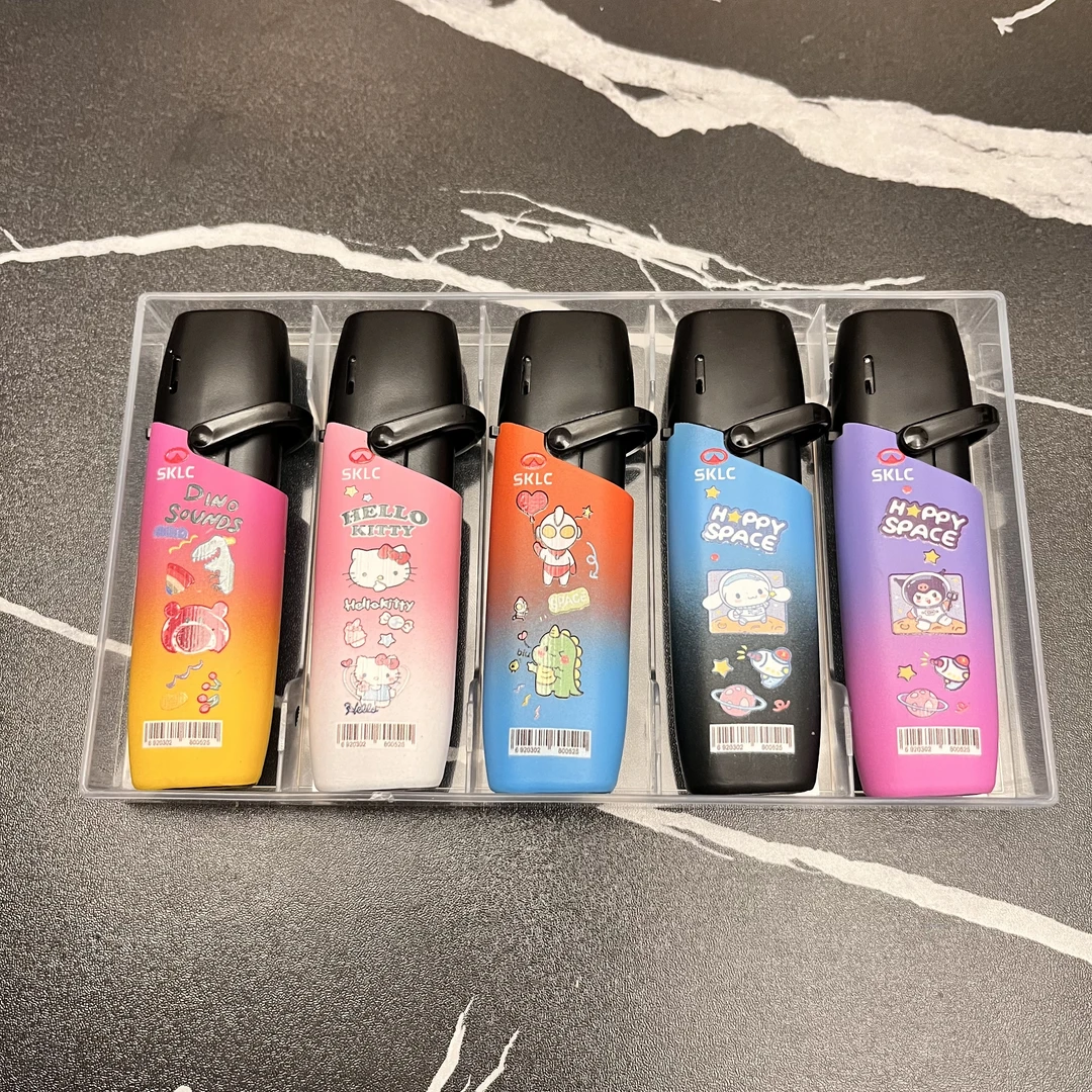 直冲防风充气创意打火机网红卡通高颜值多功能时尚个性合金送男友