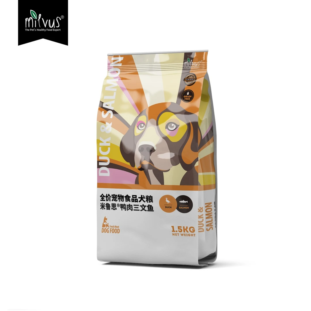 米鲁思鸭肉三文鱼犬粮 成年犬 不软便  减肥犬 老年犬 改善便秘