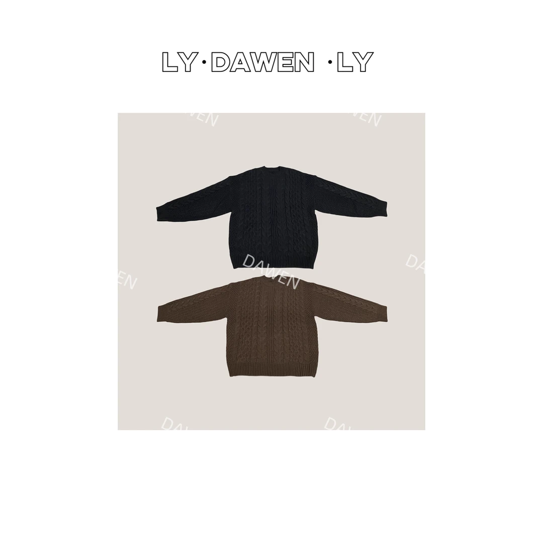 DAWEN  | 松弛感慵懒宽松麻花毛衣 K276#