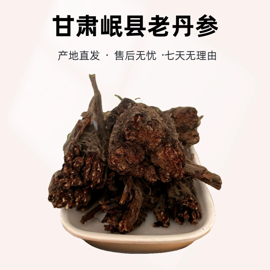 【岷县产地老丹参】甘肃原产地紫丹参无硫熏干燥晾晒杞泡水煮水品质