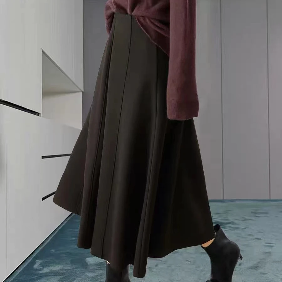 蔻沅2024秋冬半身裙伞裙