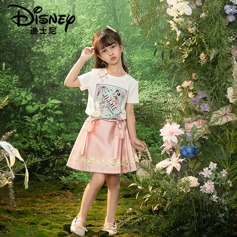 【TQ】Disney/迪士尼女童夏季新款中国风卡通套装裙XCE2ZZ436