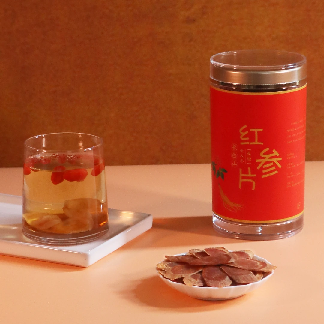 长白山红参片足龄老参大片无糖煲汤泡水好物滋补厨房