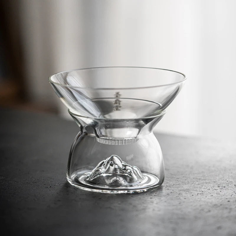 玻璃公道杯茶托托架茶滤茶具漏斗滤网配件茶叶过滤器茶漏女士专用