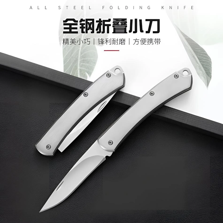 户外随身刀精美钥匙刀随身小钢刀锋利迷你拆箱刀宿舍可折叠水果刀