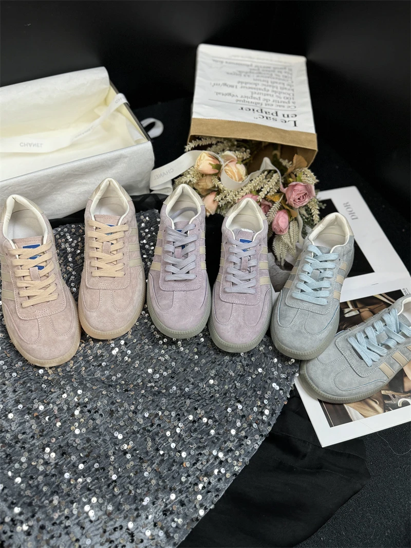 【Suu】24new秋日限定冰淇淋配色ins氛围感德训鞋休闲鞋潮