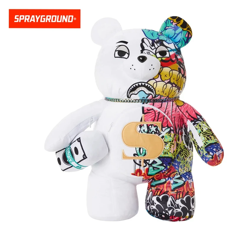 SPRAYGROUND 鲨鱼嘴手提包拎包小熊背包男女潮流新款XB W0847002