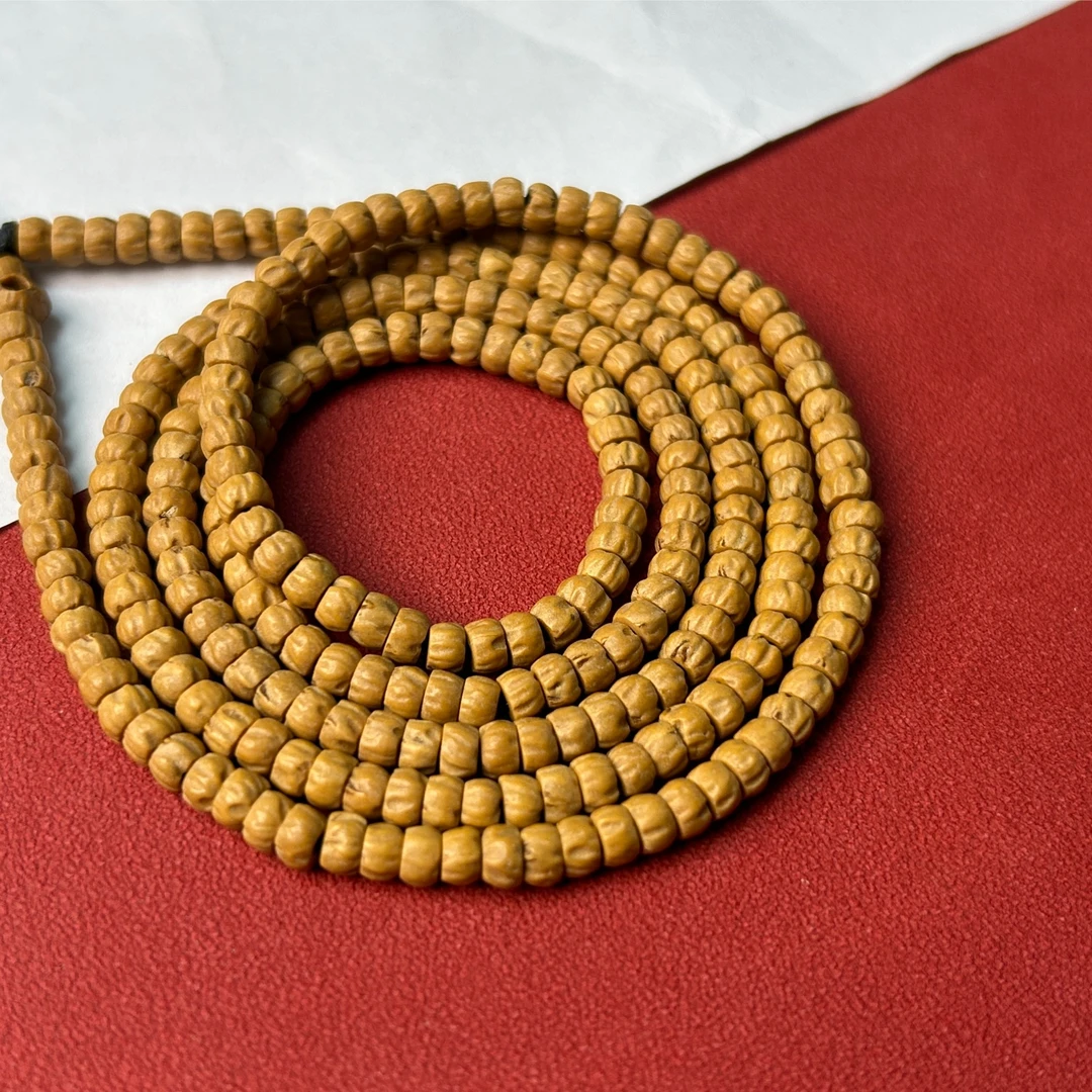 S4793【打底药片小金豆】精工百香籽108长串（送工具）
