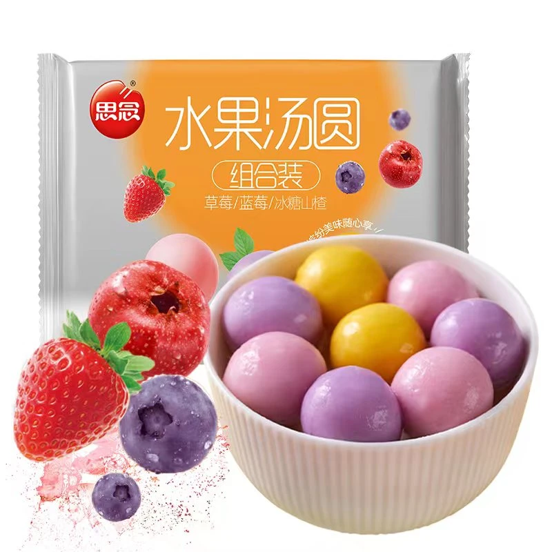 思念水果汤圆360g/袋装草莓蓝莓山楂馅组合混合汤圆水煮元宵