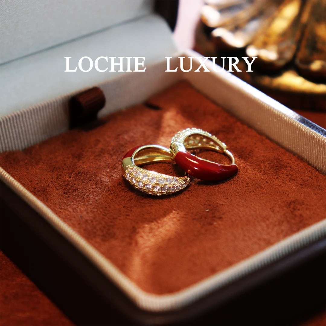 铜合金合成锆石耳饰 Z021【花火流光】时尚轻奢设计感锆石小众耳钉