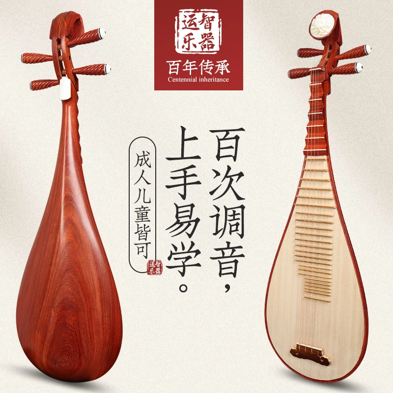 Z品牌正品 运智成人琵琶初学入门儿童琵琶红木民族乐器厂家直销