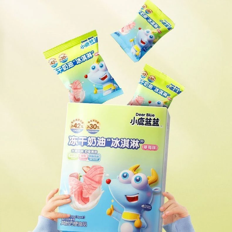 （两盒）小鹿蓝蓝冻干奶油冰淇淋24.6月