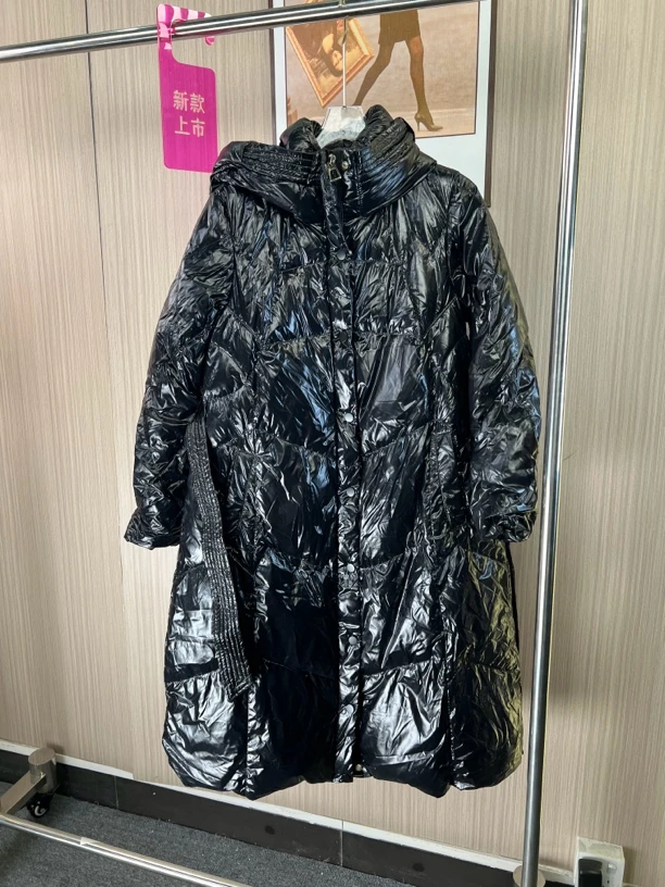 0011品牌撤柜女装时尚设计款宽松中长款连帽外套