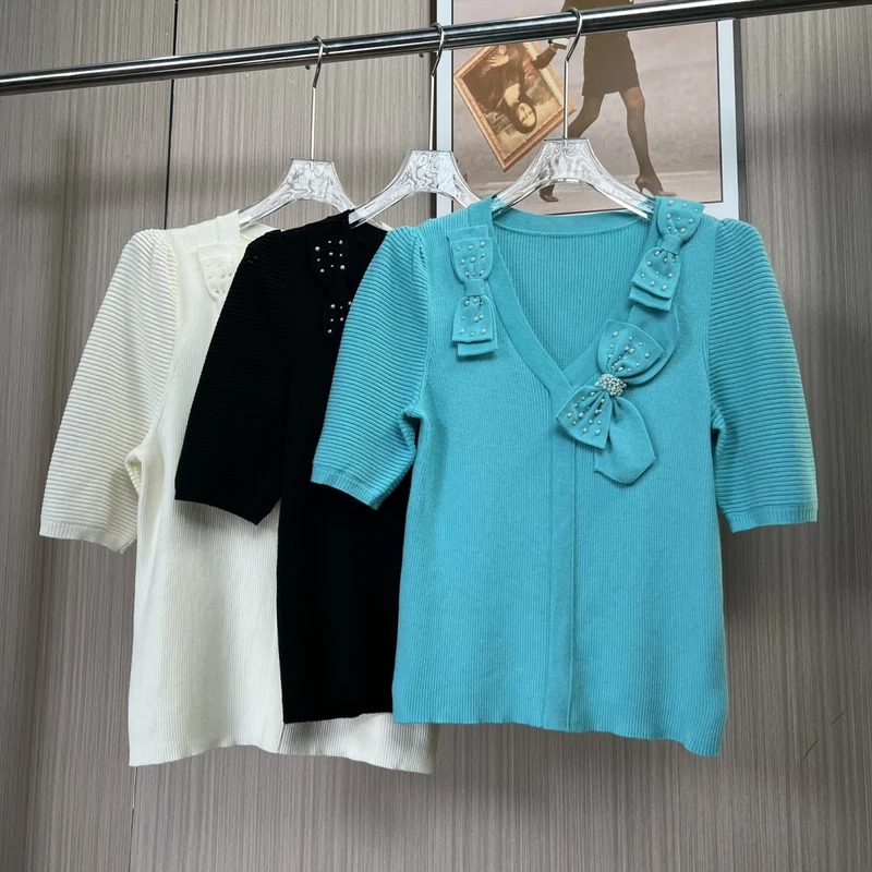 2477品牌撤柜女装剪标设时尚设计款针织上衣