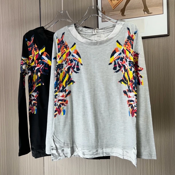 6653品牌撤柜女装时尚印花休闲宽松长袖卫衣