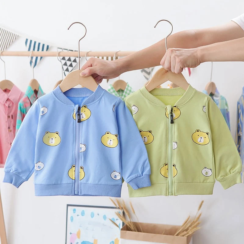 宝宝春秋新款外套男童女童薄款卡通开衫衣服婴儿童装秋装洋气上衣