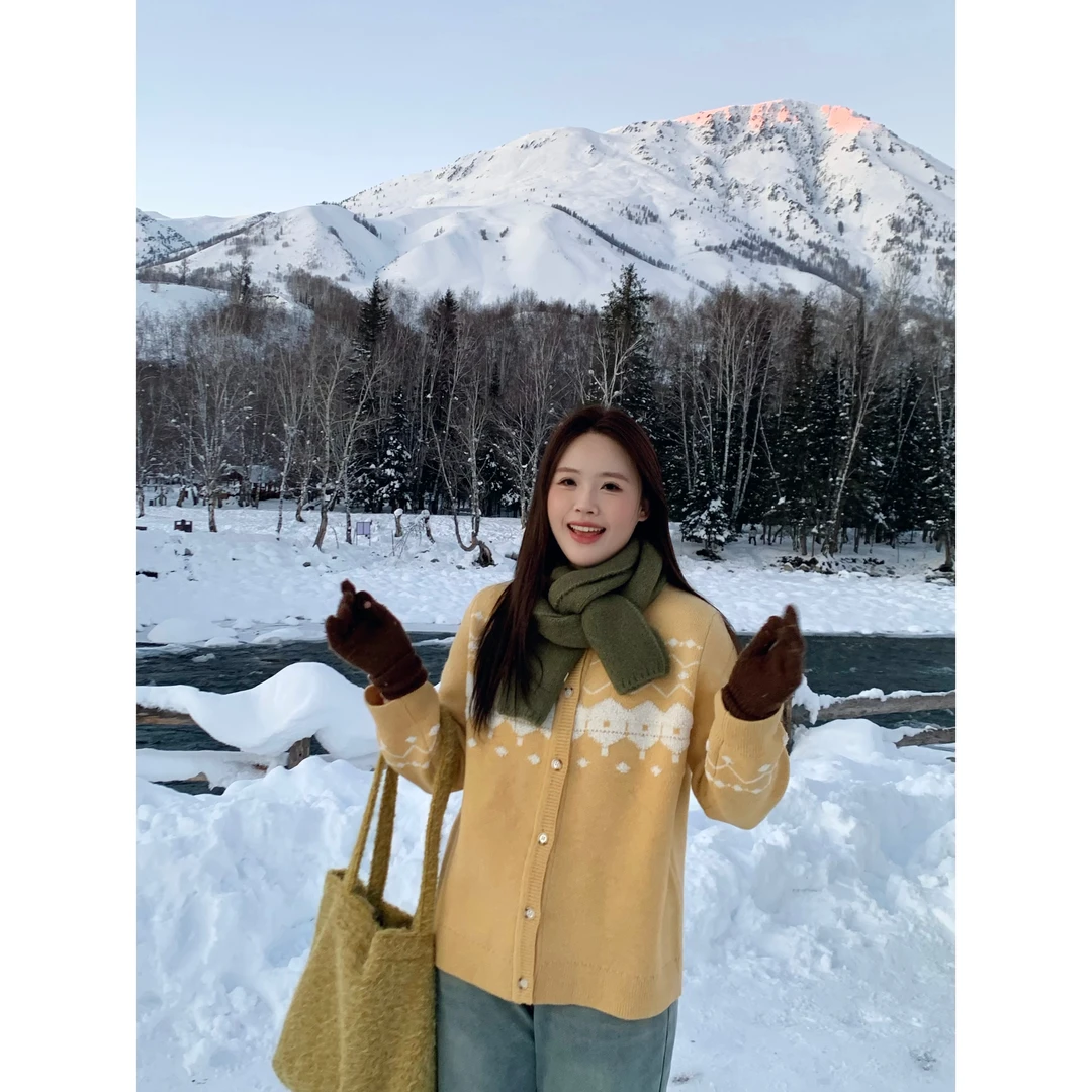 现货折扣7662D大婉酱千千微胖定制 毛茸针织开衫厚毛衣上衣