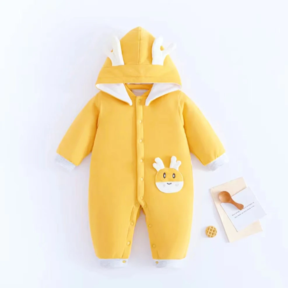 （贰）贝适婴幼儿80g薄棉【迷糊小鹿】连体秋冬外出服薄款外出居家服