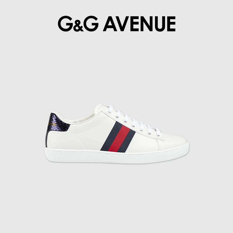 G&GAVENUE国际轻奢潮牌时尚经典低帮男士白色休闲板鞋系带小白鞋
