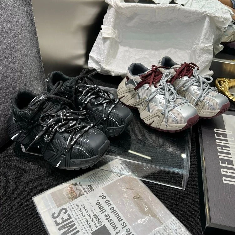 【FF】网红2024春秋新款韩版时尚百搭厚底老爹鞋ins系带软底透气