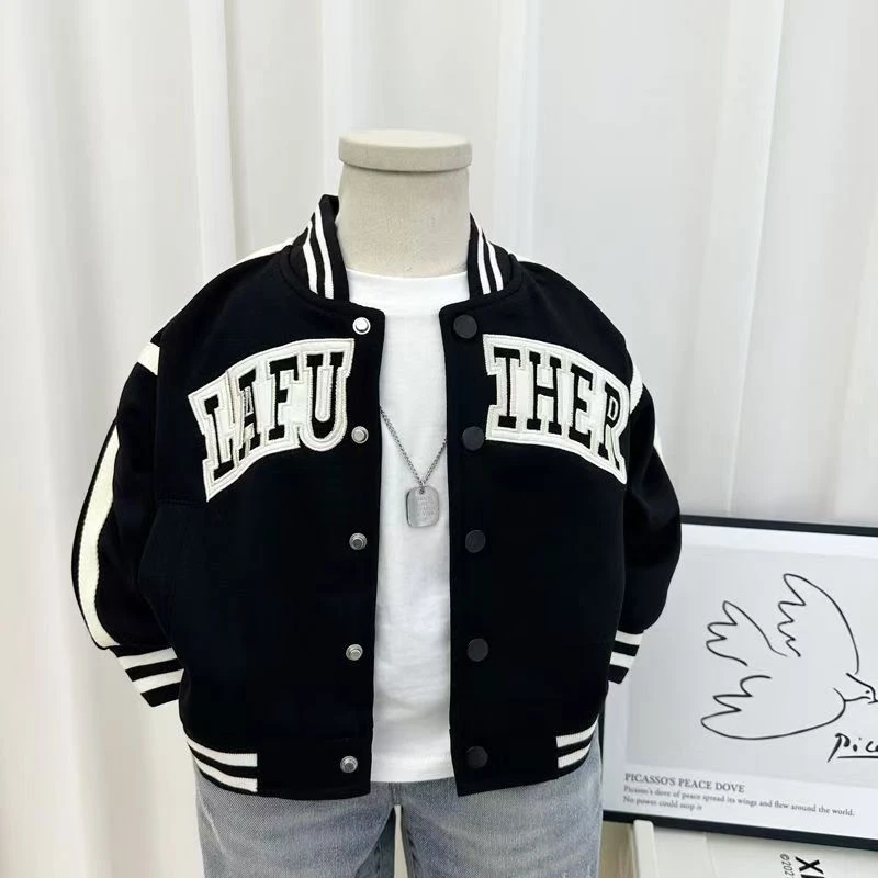 【春秋款棒球服中小童】儿童棒球服外套秋装新款自制男童韩版上衣潮