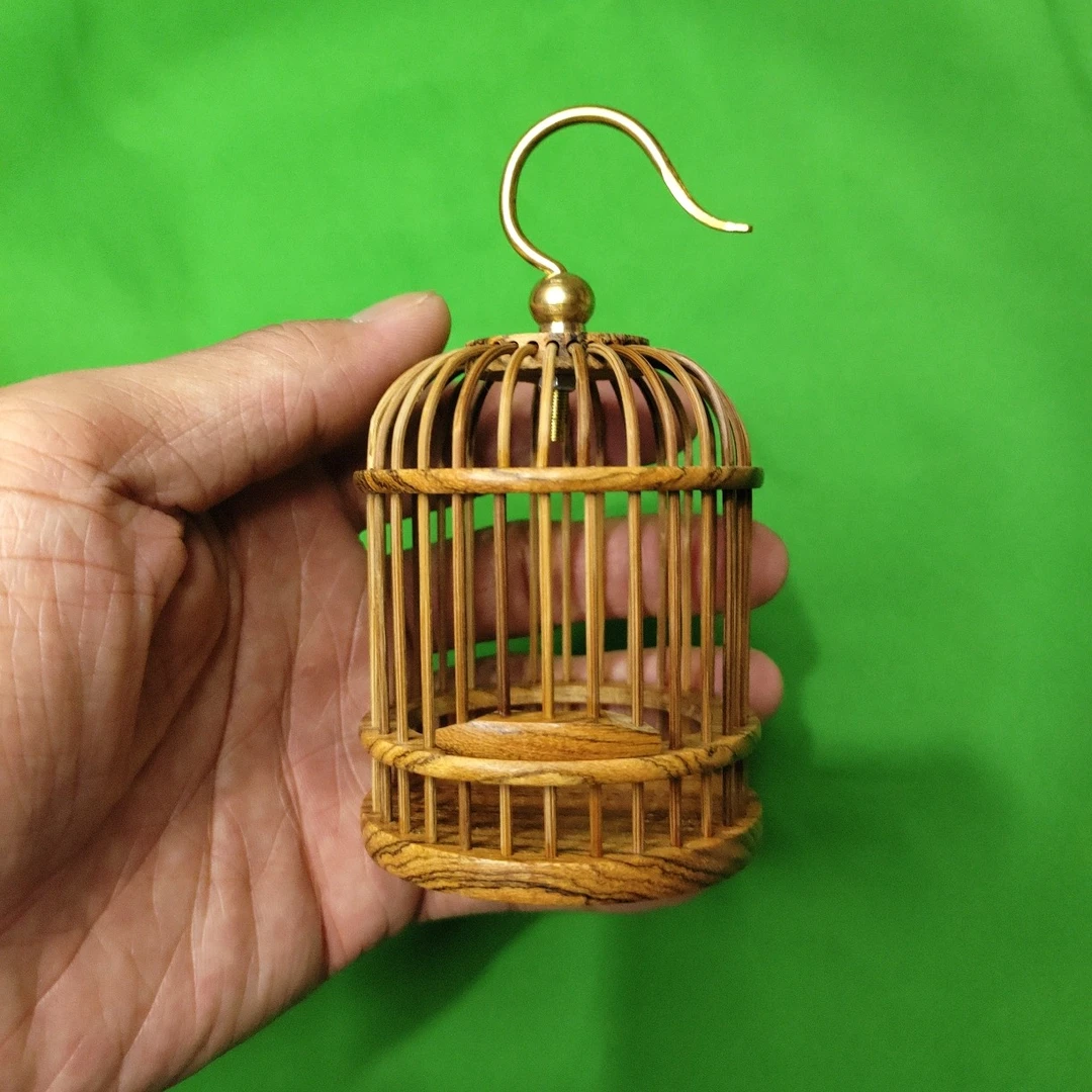 红檀木黄金檀木小号蝈蝈蛐蛐儿笼子摆件家用鸣虫用具小号蝈蝈儿笼