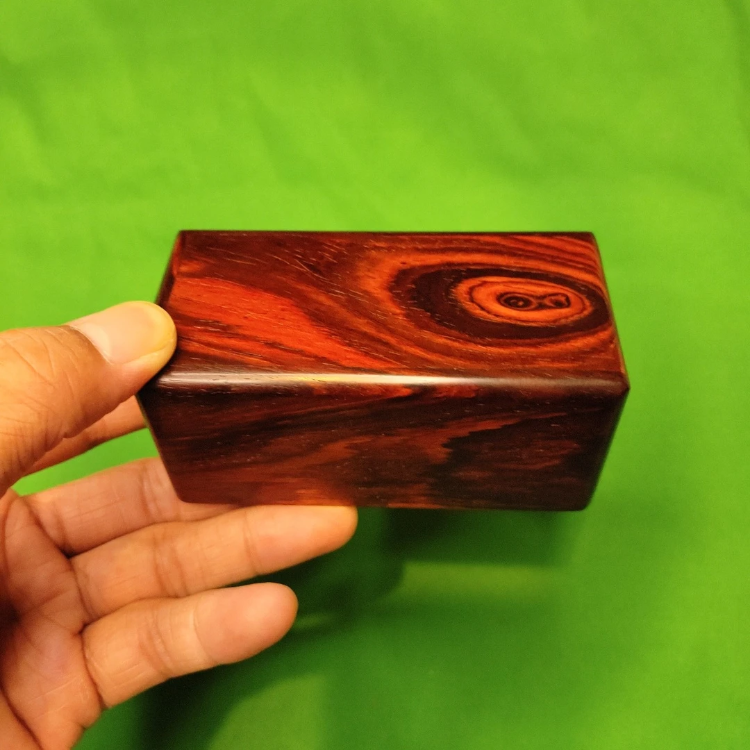 墨西哥酸枝木小号印章玉石左右推拉盒子家用独板桌面收纳盒储物盒