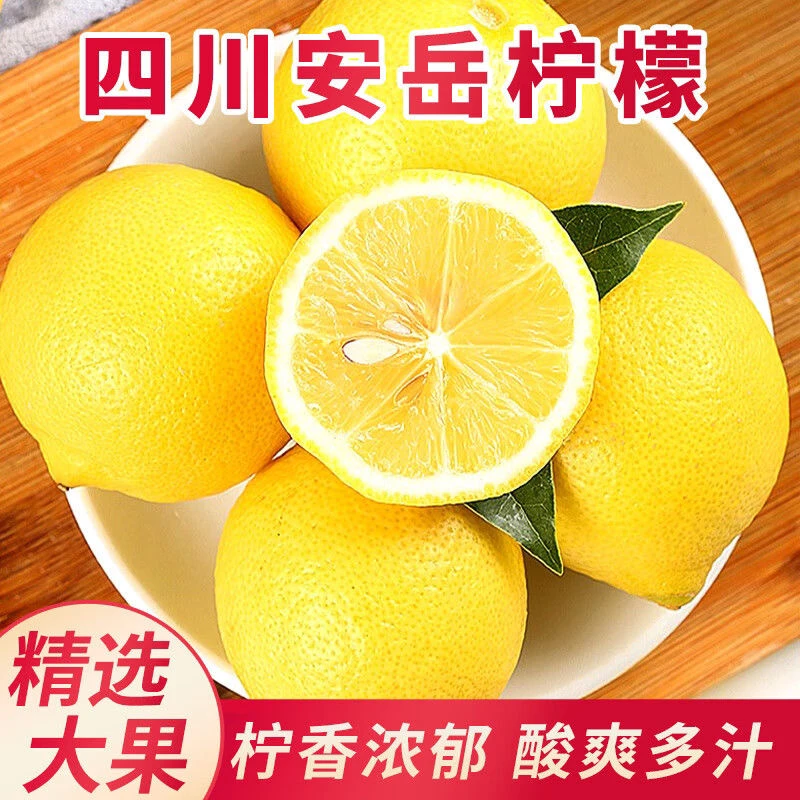 【活动款5斤柠檬】正宗四川安岳柠檬新鲜水果鲜果黄皮柠檬批发包邮