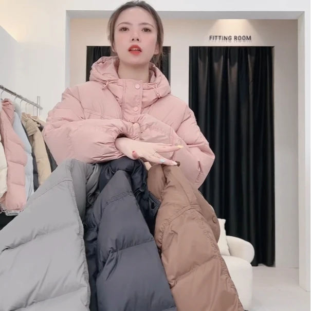 羽绒服冬季连帽短款外套货号 LH2401