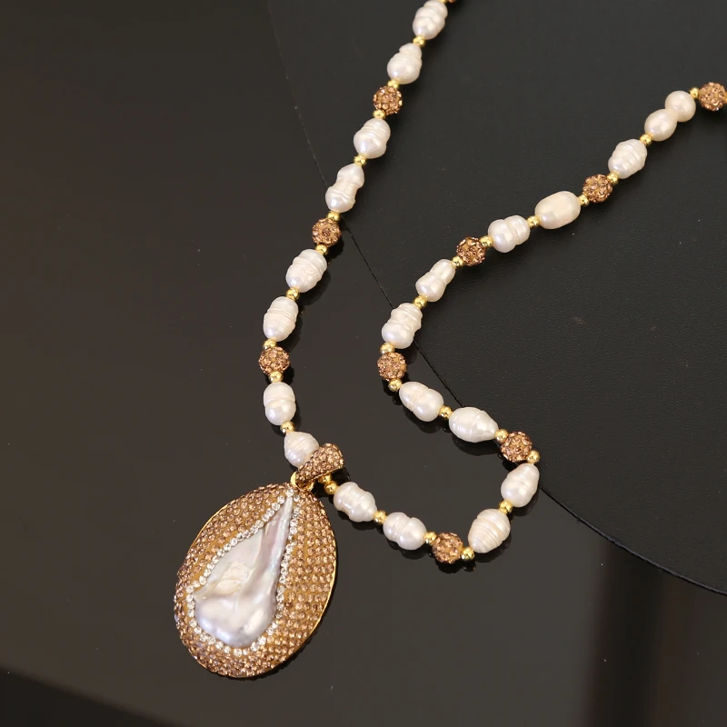 合金项链 手工气质白色轻奢时尚百搭复古优雅