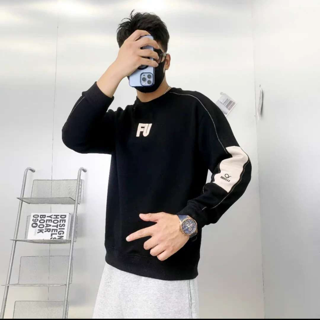 秋冬新款男士卫衣 宽松圆领长袖 休闲潮流套头上衣 百搭时尚2062