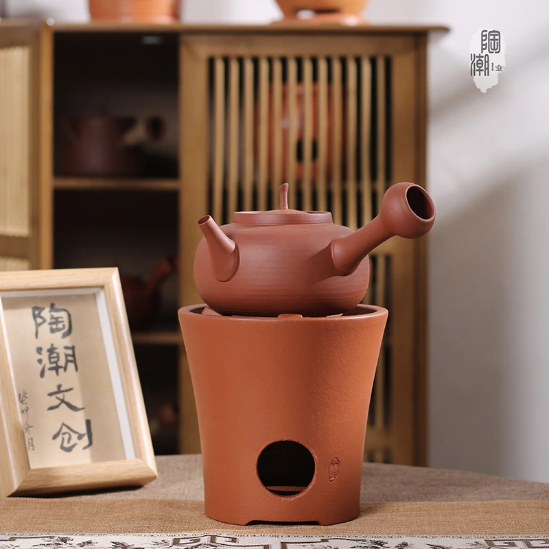 潮州砂铫烧水小型茶具宫灯砂铫壶陶壶煮水煮茶壶陶瓷