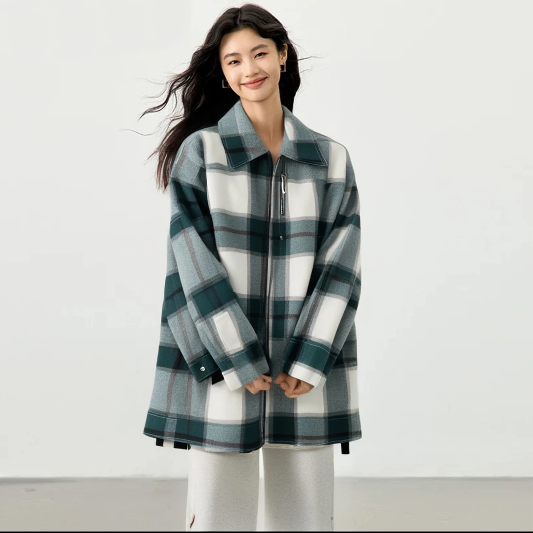 Basic House/百家好 时尚短款毛女士大衣 BJ570-HUCA721ADG