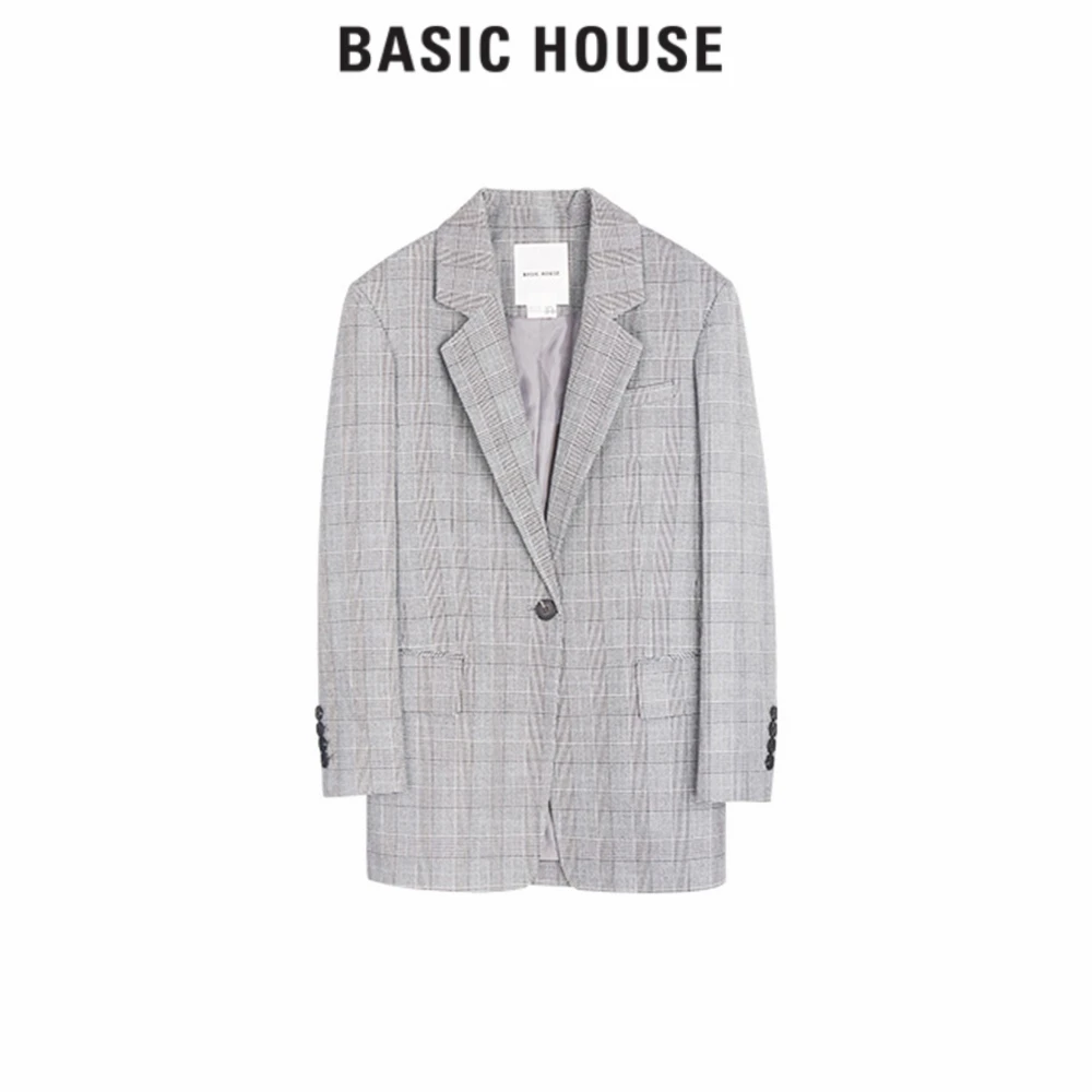 Basic House/百家好时尚百搭通勤夹克 BJ538-HUJK121DGR