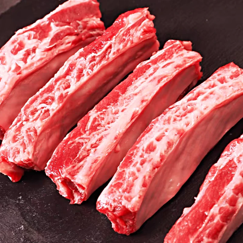 【汪姐惊喜年货节】东方独元甄选 安格斯谷饲西冷牛肋条350g/盒*4盒