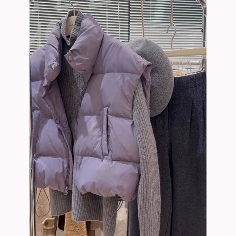 冬季新款棉服女2024新款韩版减龄加厚棉服马甲保暖内搭两件套装