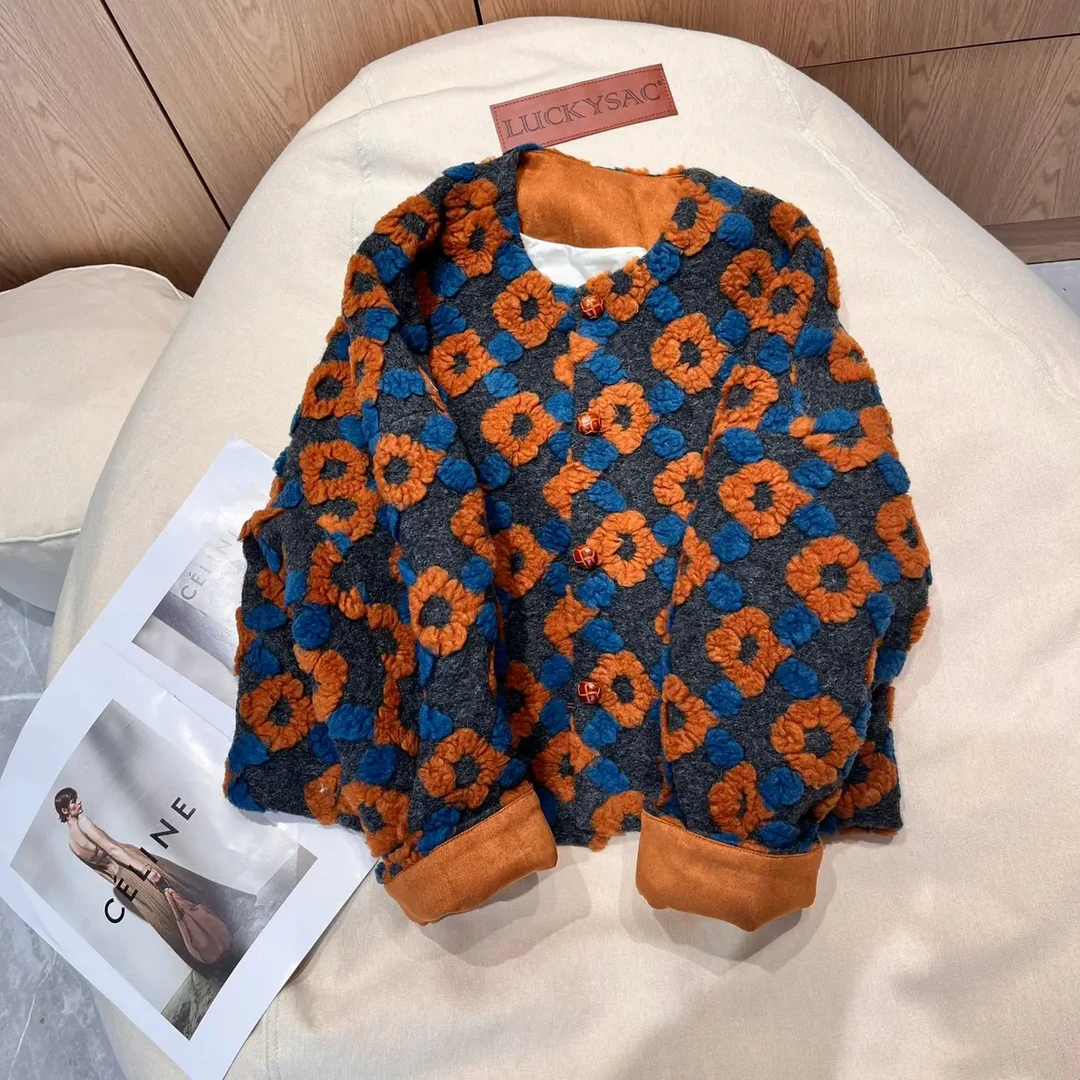 冬季搭配一整套2024年新款立体花朵设计感时尚减龄百搭显瘦外套潮