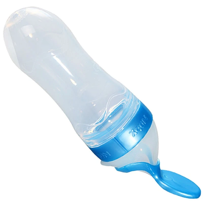 努比硅胶神器辅食喂食器便携式宽口可爱折叠（挤压式）