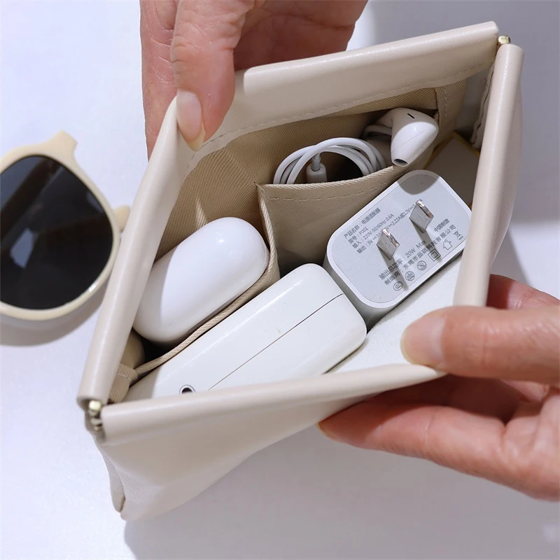 数据线收纳包自动闭合口红包有线耳机随身袋电源充电器便携收纳袋