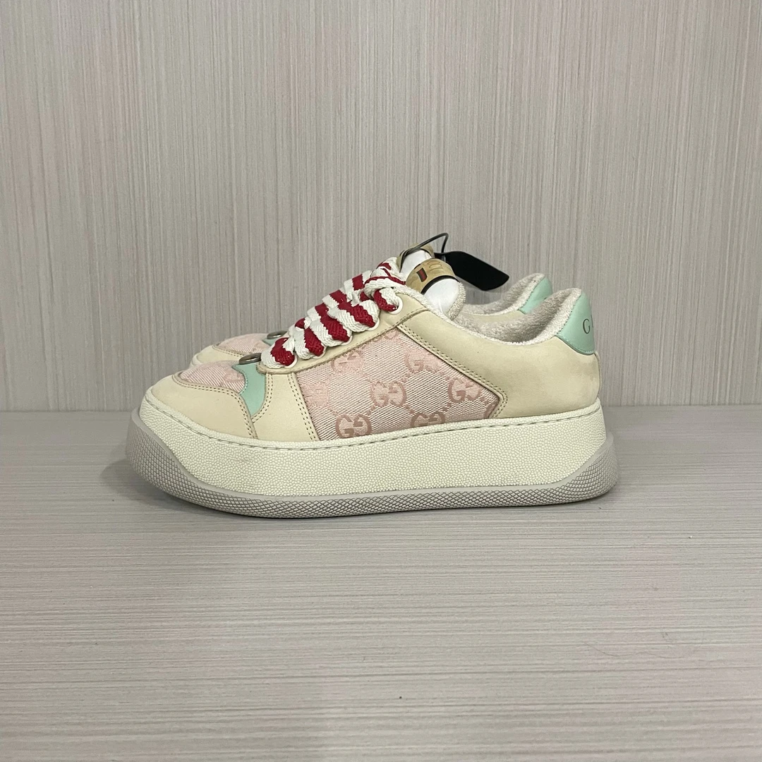 35.5码 GUCCI/古驰 薄荷绿胖丁脏脏鞋 95新 re7960