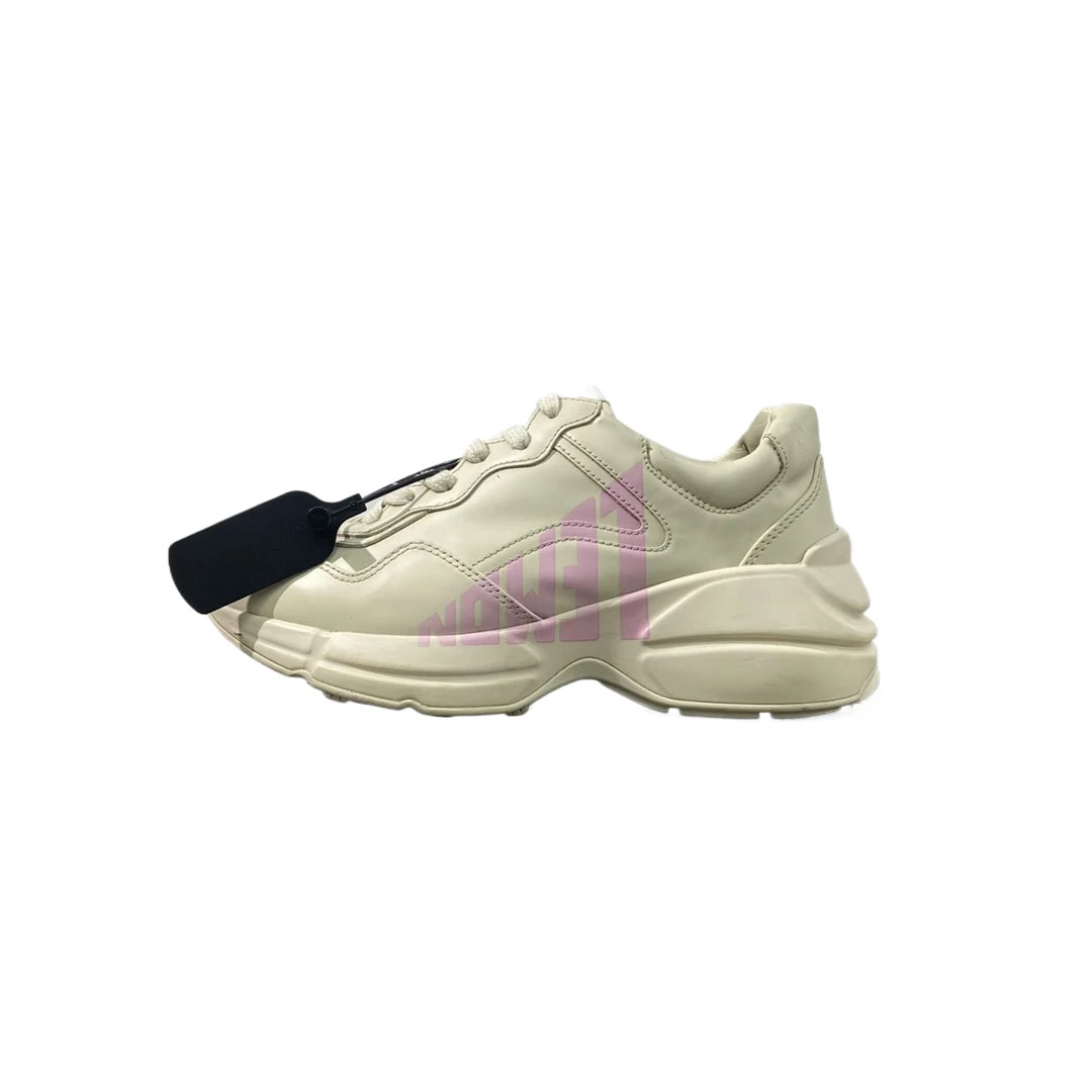 36码 GUCCI/古驰 粉色印花老爹鞋 95新 re7542