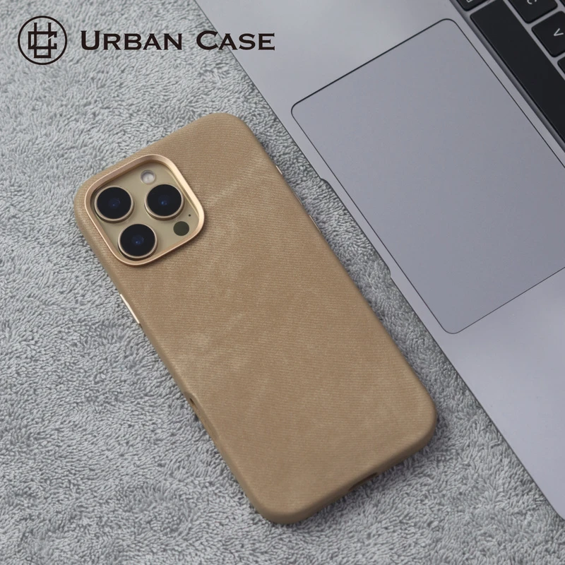 法兰绒皮料磁吸iPhone16promax手机壳苹果15pro保护套耐脏防手汗