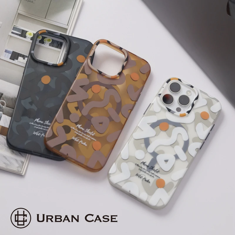 派壳涂鸦防摔磁吸手机壳适用于iPhone16promax保护壳15promax卡通