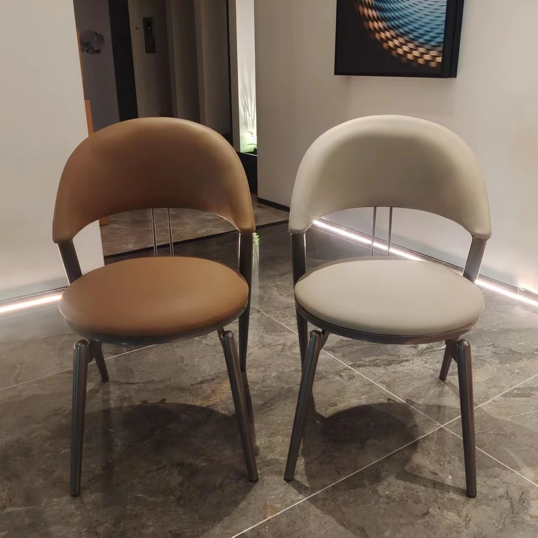 【阿艳专属】1101 意式极简家用小户型餐厅餐椅休闲椅