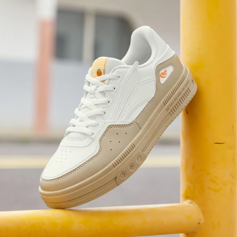 361°女鞋休闲鞋2024年新款女板鞋复古百搭低帮板鞋厚底682336626