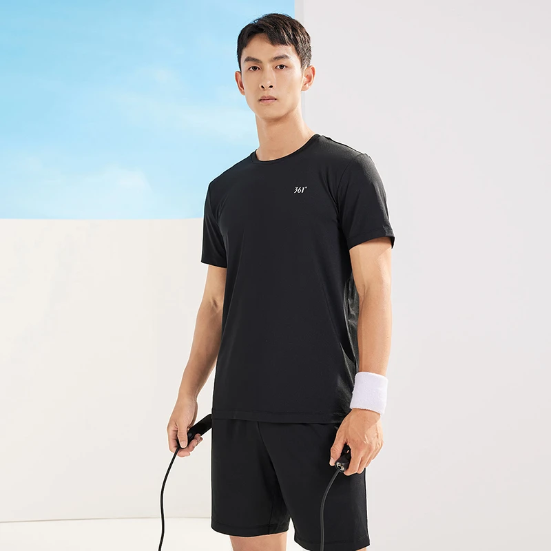 361°男子运动套装健身圆领毕业礼短袖短裤徒步清凉健身训练服