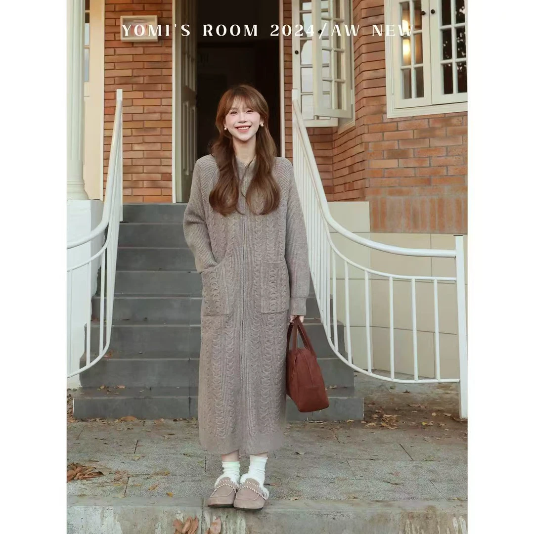 YOMI小个子定制【简约风度】慵懒风两穿半高领外穿内搭连衣裙秋冬季