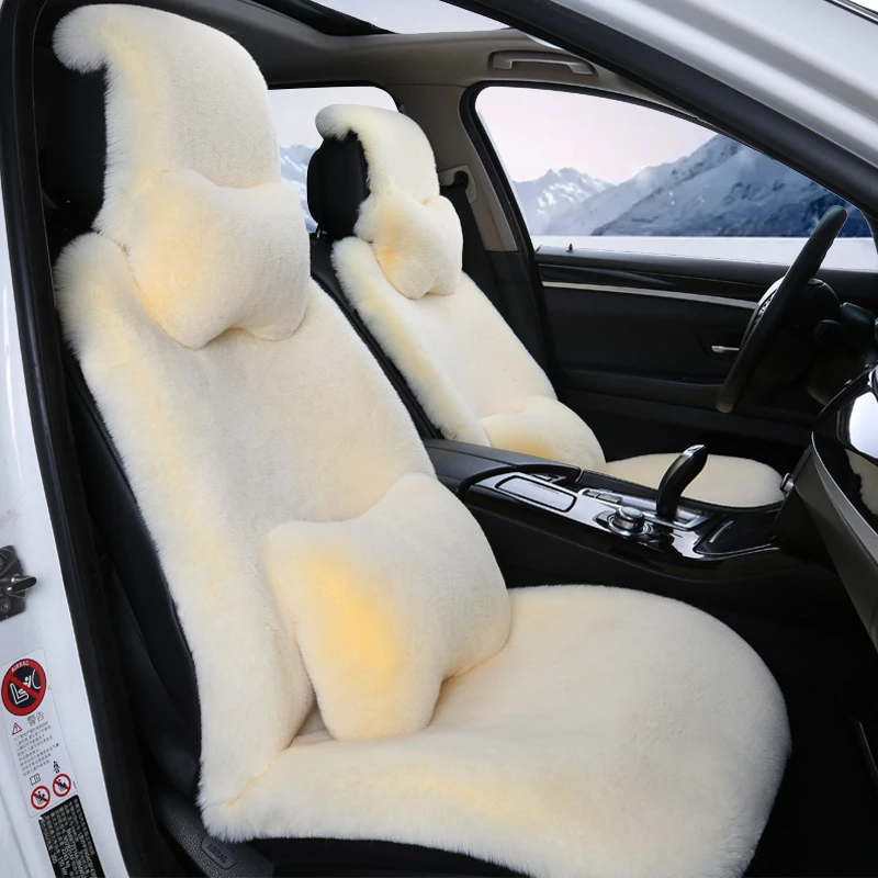 汽车坐垫冬季毛绒冬天短毛棉座垫全包围保暖加厚男女兔毛通用座套