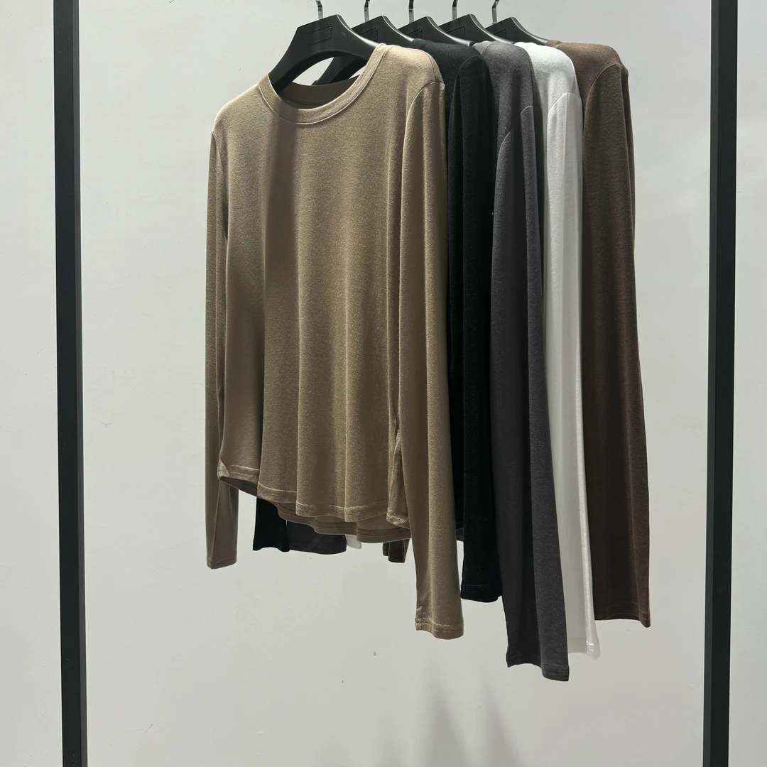 TinaK【巨亲肤】秋冬轻薄打底衫亲肤内搭针织衫 DD00096