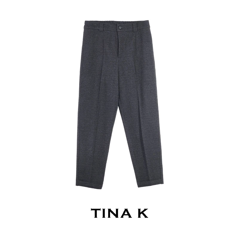 TinaK秋冬舒适百搭休闲裤直筒阔腿裤  KZ00100